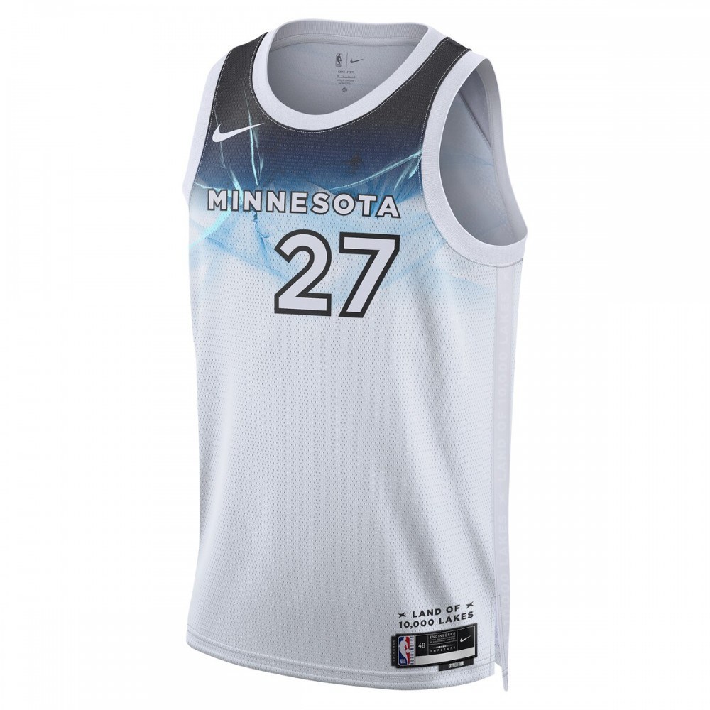 Rudy Gobert Minnesota Timberwolves Unisex 2024/25 Swingman Player Jersey - City Edition - White-Pro Kit Vault | Brand New 26/27 Sports Jerseys
